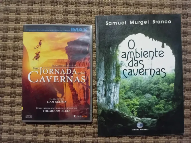 DVD uma jornada pelas cavernas ( qualidade cinemas Imax) e livro O ambiente das cavernas