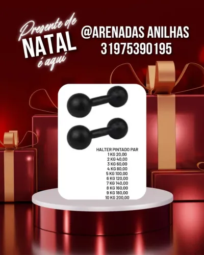 Presente de Natal Halter pintado 