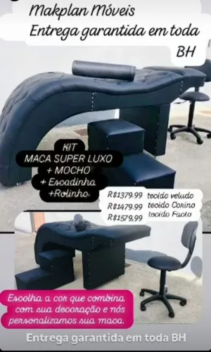 Maca Super Luxo + Mocho + Escadinha + Rolinho