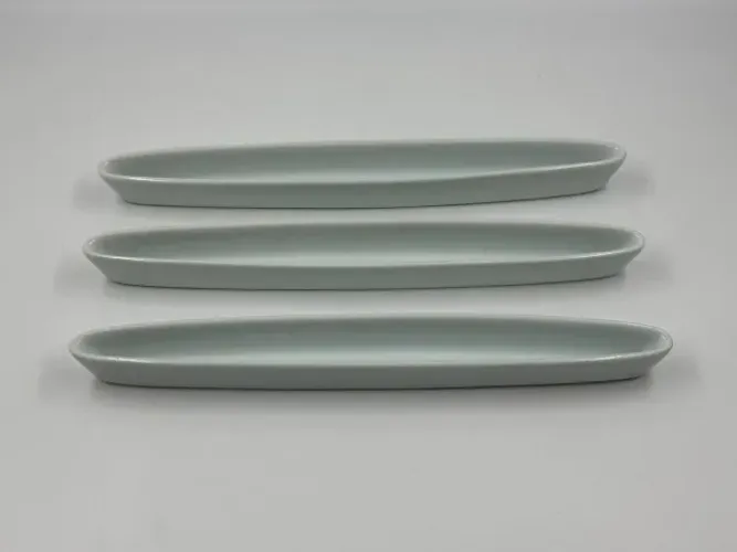 Kit 3 Petisqueiras Porta Azeitonas de Porcelana Schmidt - Brancas