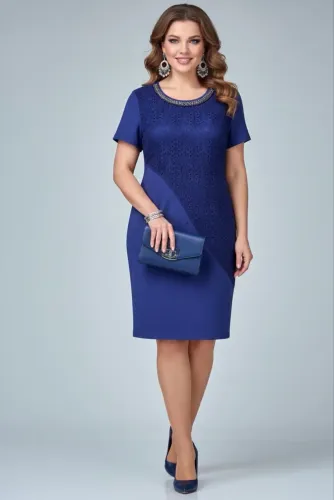 Vestido Azul GG Moda Evangélica 