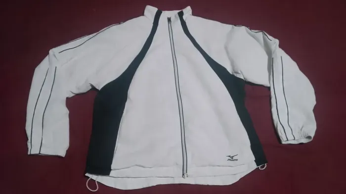 Jaqueta Mizuno Branca e Preta