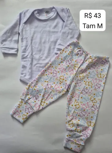 Kit Body + Mijão com pé Reversível 100% algodão premium