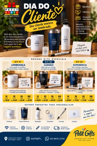 Brindes Personalizados Dia do Cliente | Presentes para Empresas