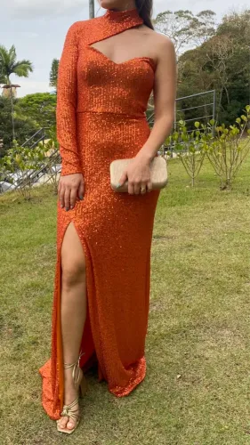 Vestido Madrinha terracota 