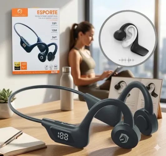 Fone de Ouvido Bluetooth Esportivo H?Maston F921