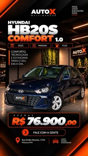 Hyundai HB20S Comfort Plus 1.0 Flex 12V Mec. 2025