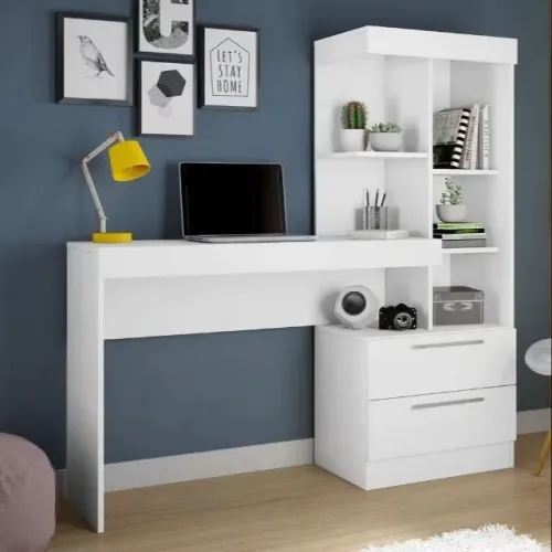 Escrivaninha Mesa de Escritório com 2 Gavetas e Nichos (ENTREGAMOS)!!