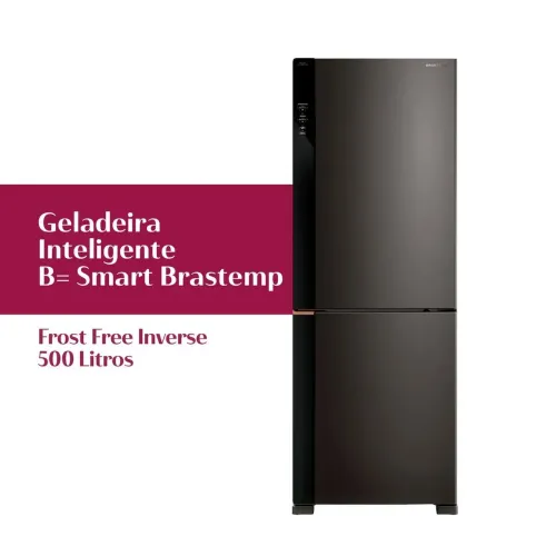 Geladeira Brastemp Inverse Black Inox 500 Litros Tecnologia Inverter