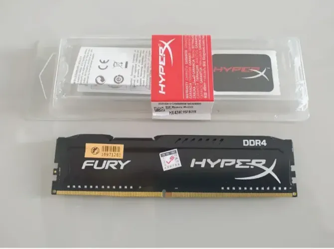 Memória RAM HyperX Fury 8GB DDR4 3200MHz CL16 - HX432C16FB/8 (Nova Lacrada)