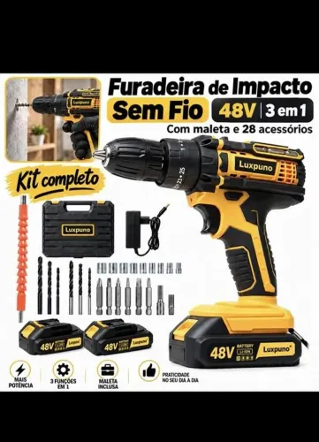 parafusadeira e furadeira com maleta