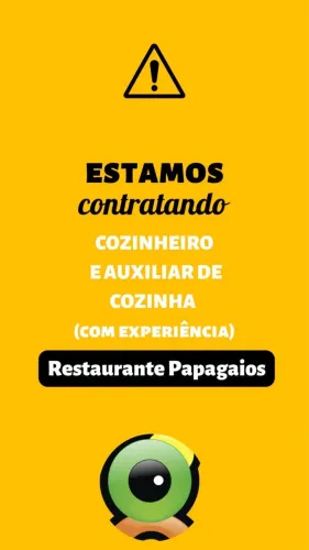 Contrata-se cozinheiro, Contratação imediata.