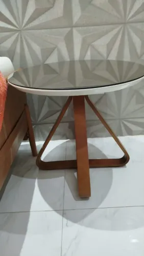 Mesinha de vidro espelhado