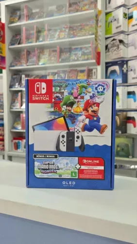 Videogame Nintendo Switch oled lacrado com jogo