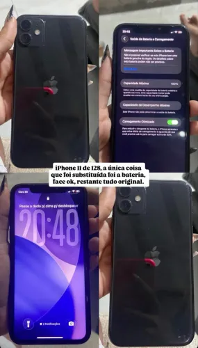 iPhone 11 preto 128Gb perfeito