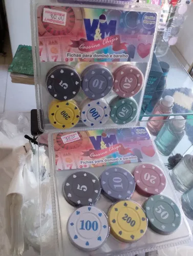 Fichas de poker Cassino Chips - 30 peças