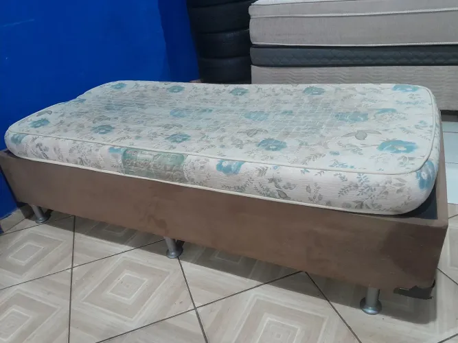 Cama box solteiro colchão espuma D 28