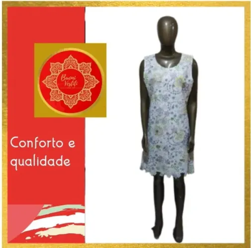 Vestido Indiano Guipir com bordado