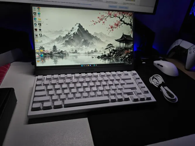 Teclado Gamer Magnético Akko Tac 75 He Branco - 8000 Resp 0.005ms Novo Na Caixa