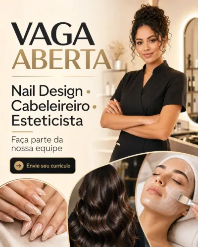 cabeleireiro, nail design e esteticista