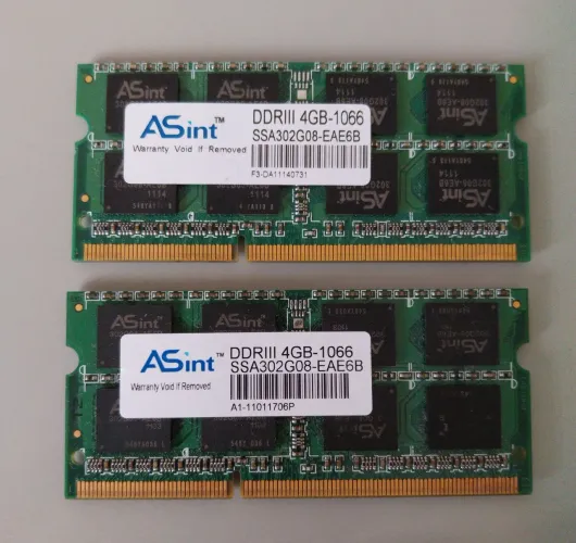 KIT 2X MEMÓRIA RAM NOTEBOOK DDR3 4GB