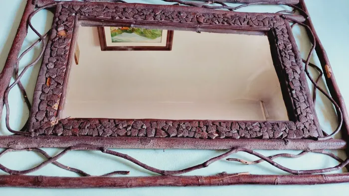 Espelho moldura em madeira