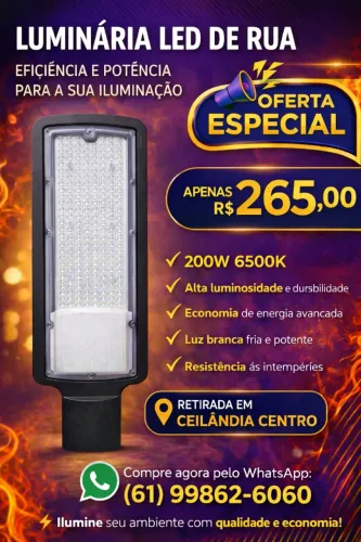 LUMINARIA PUBLICA LED 200W 6500K