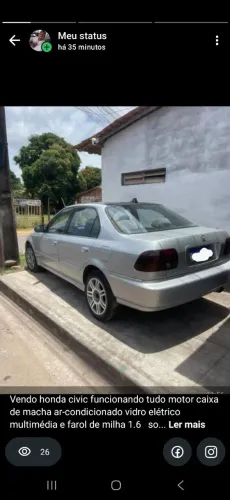 Honda Civic Sedan LX 1.6 16V Mec. 4P 1998