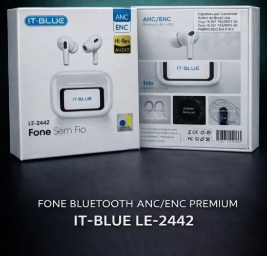 Fone Bluetooth com display e Borrachinha.