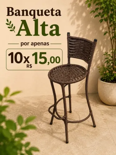 Banqueta Fibra Sintética - Promoção 