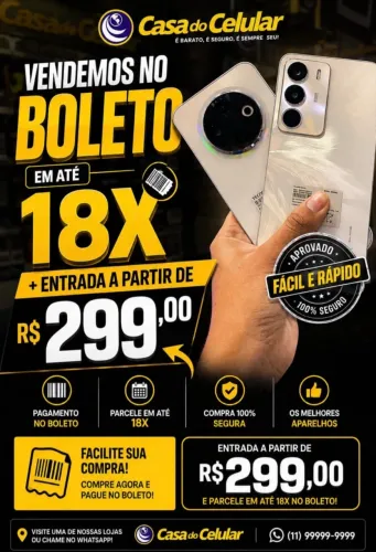 Celular no boleto