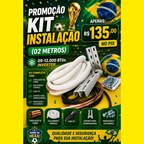 Kit instalação Ar condicionado 9 e 12.000