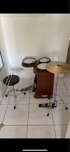 Tajon FSA Completo - Bateria Compacta + Prato + Pedais + Banco