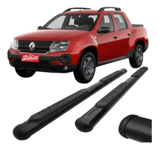 Estribo Renault Duster Oroch  Oblongo Preto