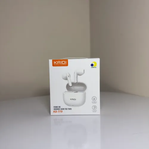 FONE DE OUVIDO SEM FIO TWS KAIDI KD-779 COM ESTOJO DE CARREGAMENTO