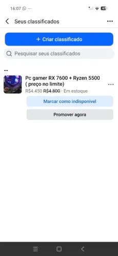 Pc gamer Ryzen 5 5500 + RZ 7600 CHALLENGER (Preço limite)