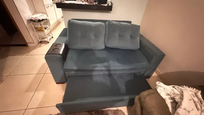 Sofá cama Azul
