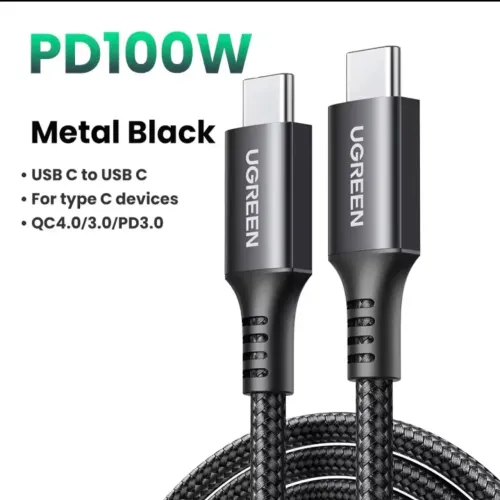 Cabo Ugreen 100W Quick Charge, 2 metros