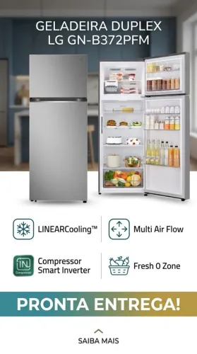 GELADEIRA DUPLEX LG 375L FROST FREE INVERTER