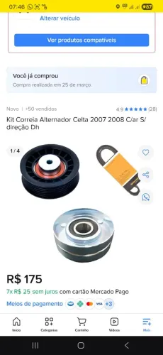 Kit  correia de acessórios 