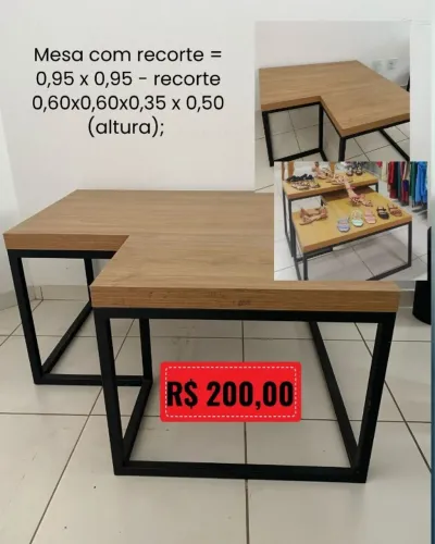 Mesa com recorte