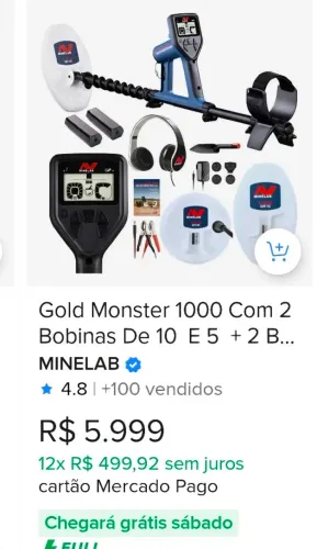 Detector gold monster 1000 + vanquish 440