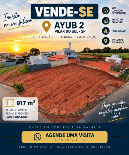 VENDE-SE TERRENO - AYUB 2 | PILAR DO SUL - Excelente
