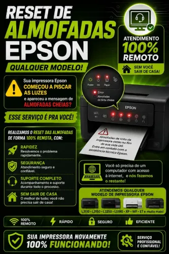 RESET DE ALMOFADAS EPSON - ATENDIMENTO 100% REMOTO! ?