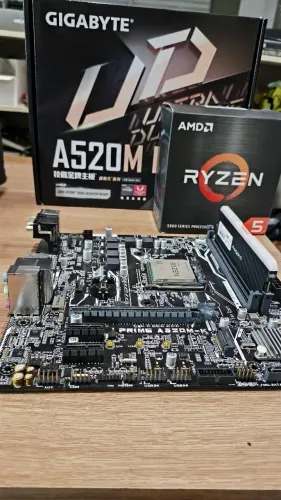 Kit placa mãe Asus Ryzen 5 5500 memória ram Asgard rgb 8GB 3200hz