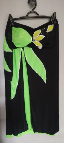 Traje dança do ventre preto e verde