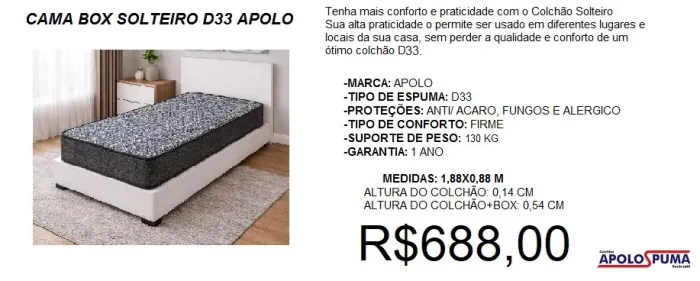 Cama box solteiro a pronta entrega - Parcele em até 12x sem juros