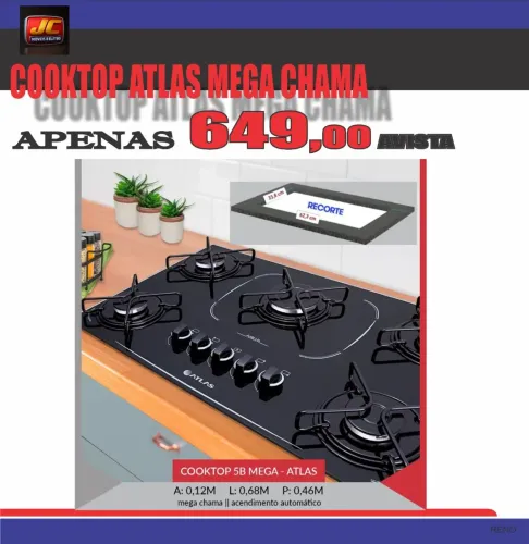 COOKTOP 5 BOCAS ATLAS