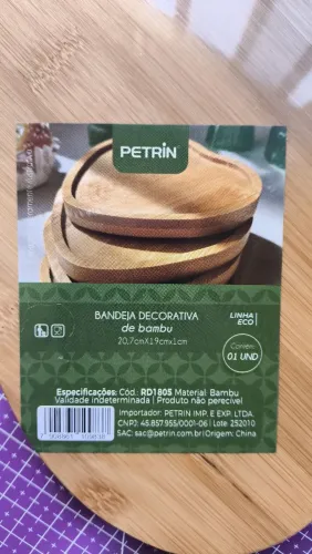 Bandeja Decorativa de Bambu