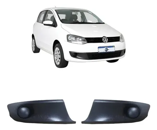 Par Moldura Farol De Milha Fox 2010 A 2014 Original Usado Preto Ambos Lados
